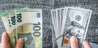 Dólar bajó 31 cts. y euro subió; eran vendidos a $58.74 y $69.99