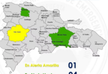 PROVINCIAS: Una provincia de República Dominicana se encuentra en alerta amarilla por lluvias y tormentas eléctricas