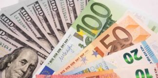 Dólar subió 10 cts. y euro bajó; eran vendidos a $58.96 y $70.24