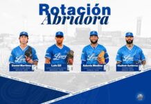 Licey anuncia rotación abridora para sus próximos 5 partidos